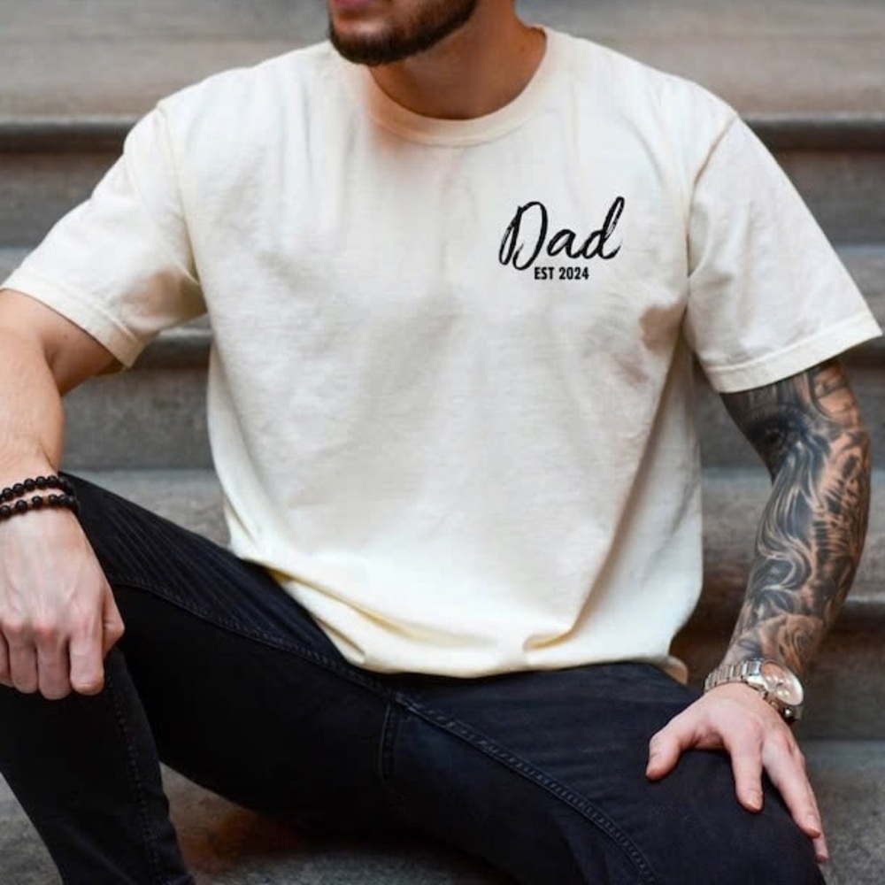 Vintage Dad shirt with name kids, dad shirt with kids name, father day gift 2025